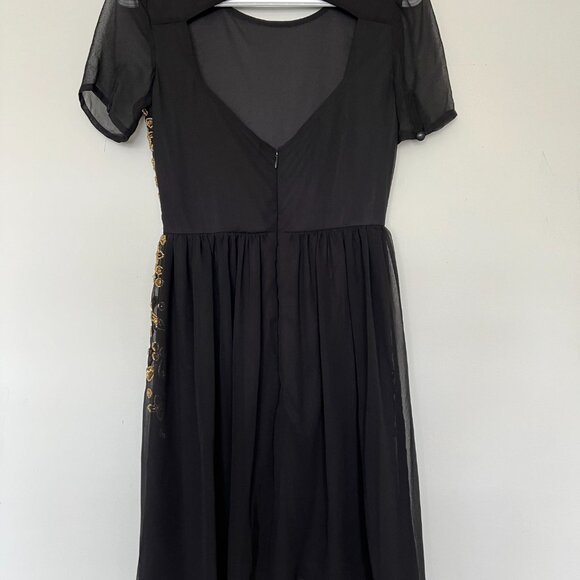 ASOS black embellished gold party dress - Picture 5 of 5